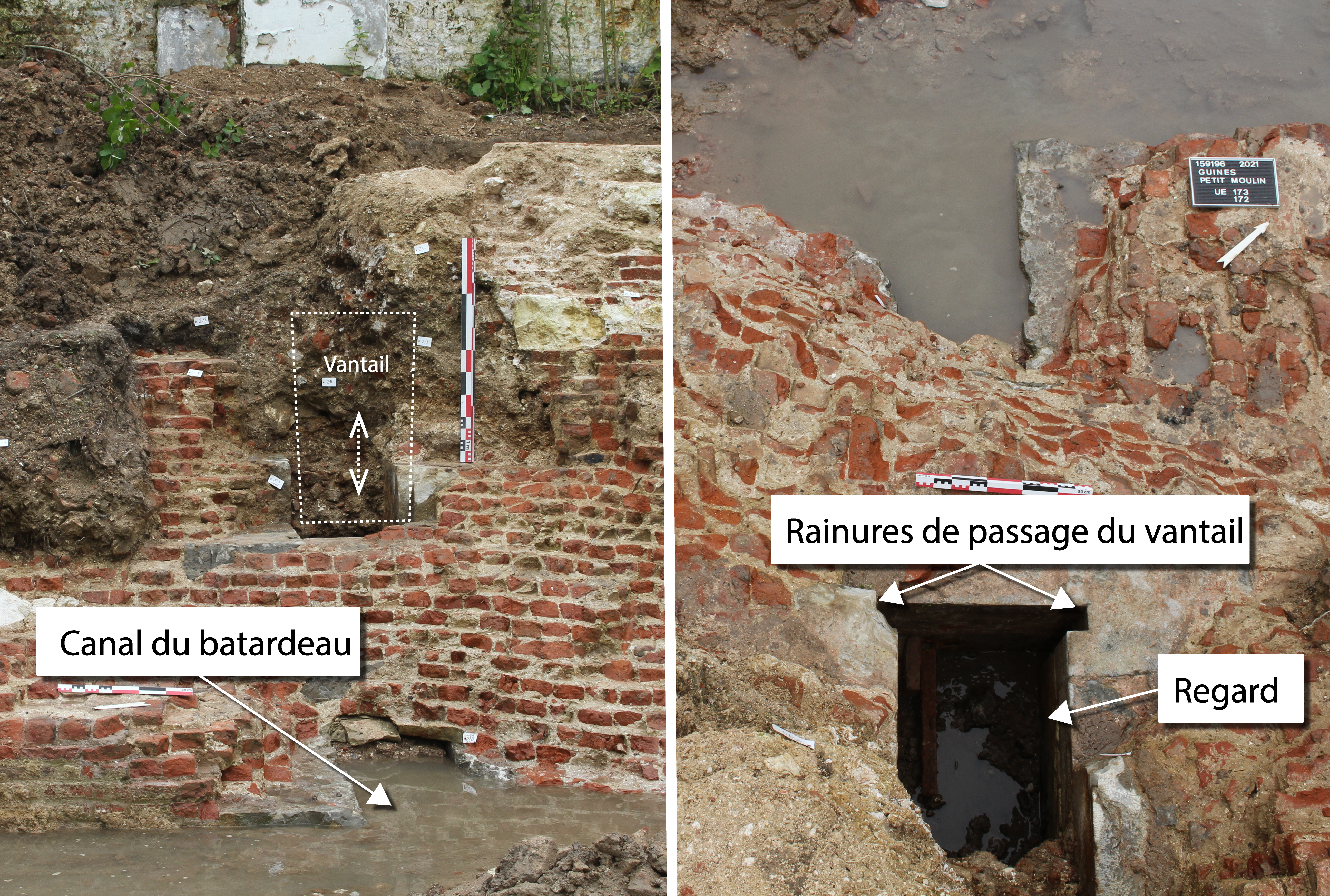 photo des vestiges d'un batardeau