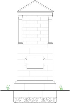 Dessin du mausolée