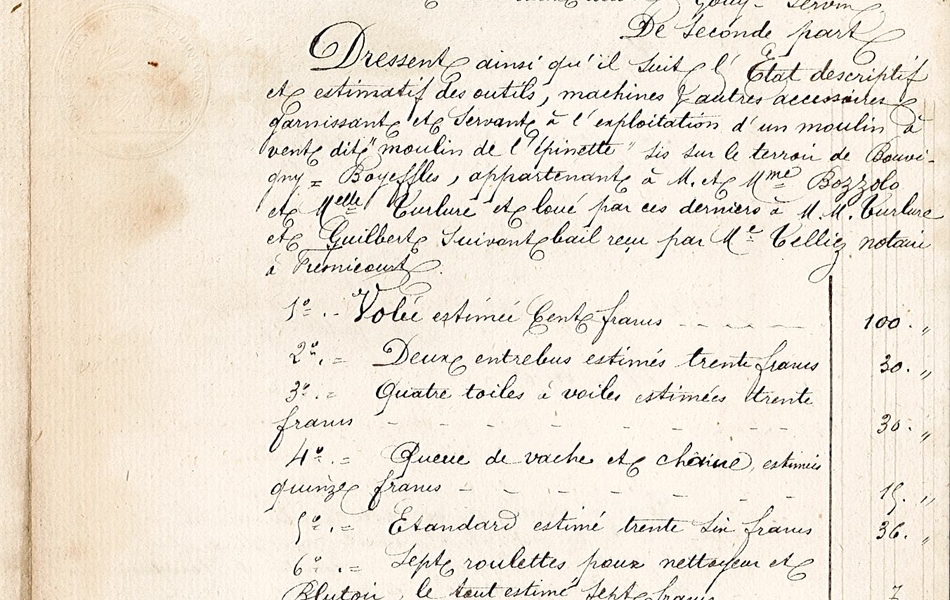 Document manuscrit retranscrit ci-contre.