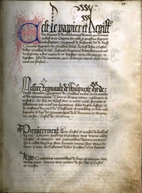 Texte manuscrit sur parchemin.